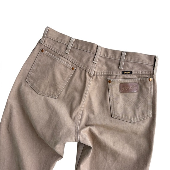 VTG 80s/90s Khaki Wrangler Pro Rodeo Jeans Made in USA 34x34 - Picture 2 of 11
